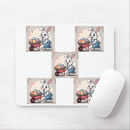 Mousepad Ovos de coelho da Páscoa e Barras de Rodas