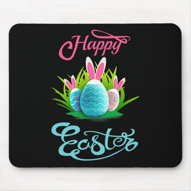 Mousepad Ovos De Coelho felz pascoa; Mulheres No Dia Da Pás (Frente)