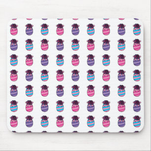 Mousepad Ovos de Páscoa com Flores e Fita