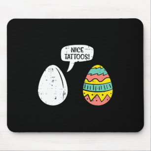 Mousepad Ovos de Páscoa Lindos Tatuajes Divertidos Caça Hom