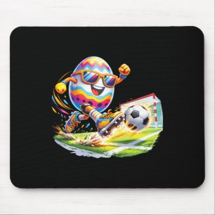 Mousepad Ovos Felizes De Páscoa Jogando Futebol Amantes Men
