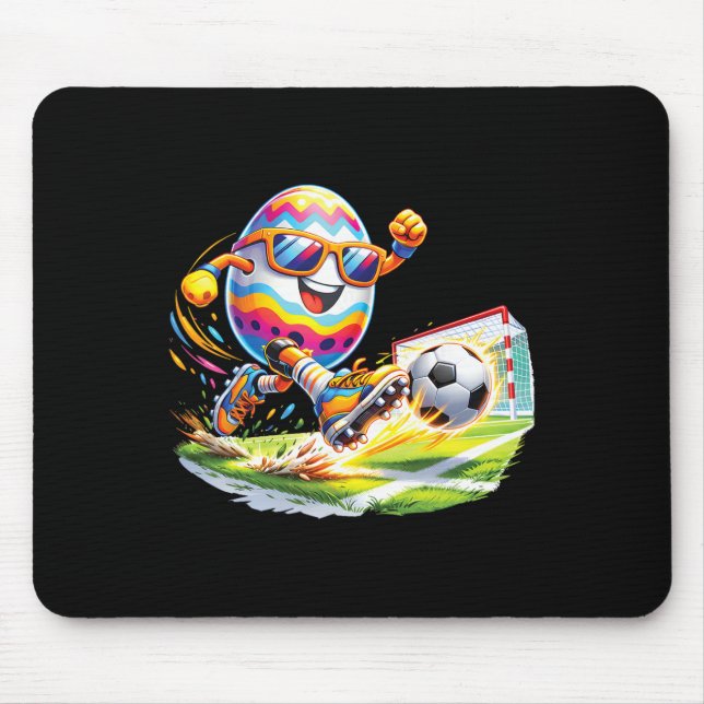 Mousepad Ovos Felizes De Páscoa Jogando Futebol Amantes Men (Frente)