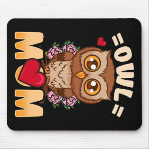 Mousepad Owl Mãe Presente Para Proprietário Coruja Mãe