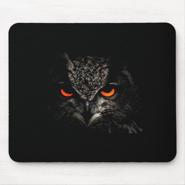 Mousepad Owl Retro Eye Men Women Kids Gift Apparel  (Frente)