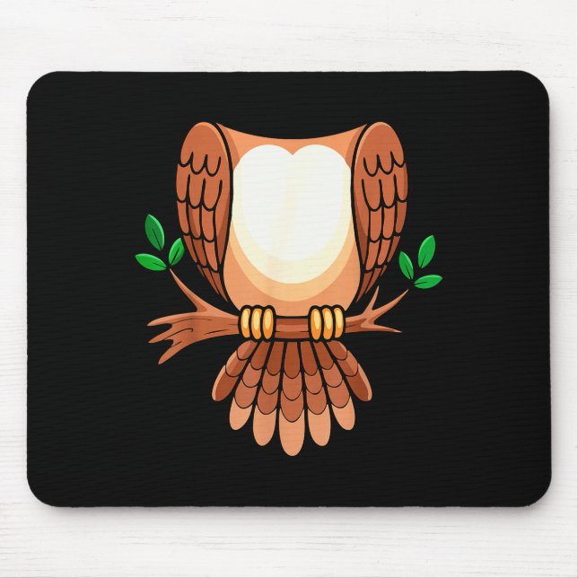 Mousepad Owl Shirt Adult Men Women Kids Owl Costume  (Frente)
