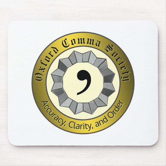 Mousepad Oxford Comma Society (Frente)