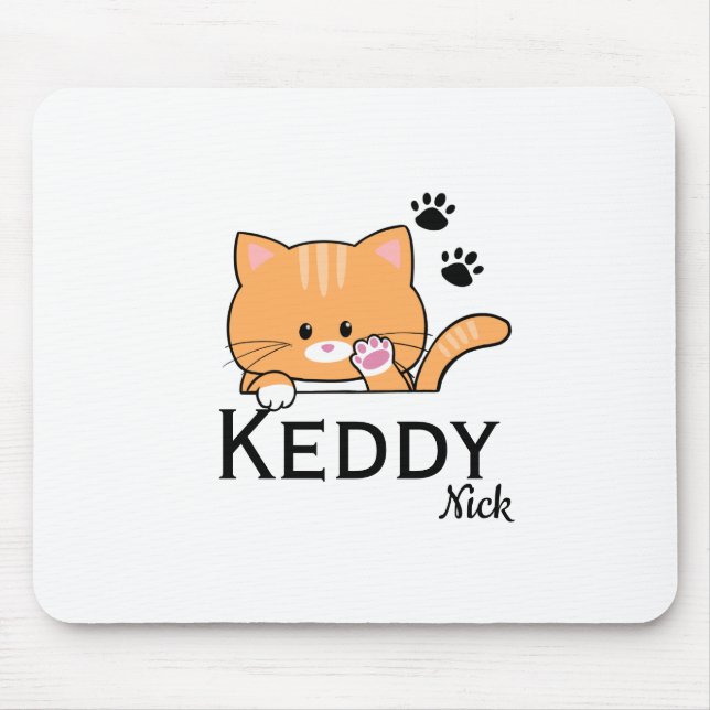 Mousepad Oyen o gato fofo (personalize o nome) (Frente)
