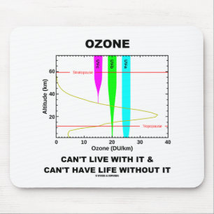 Mousepad Ozono não pode viver com ele não pode ter vida sem