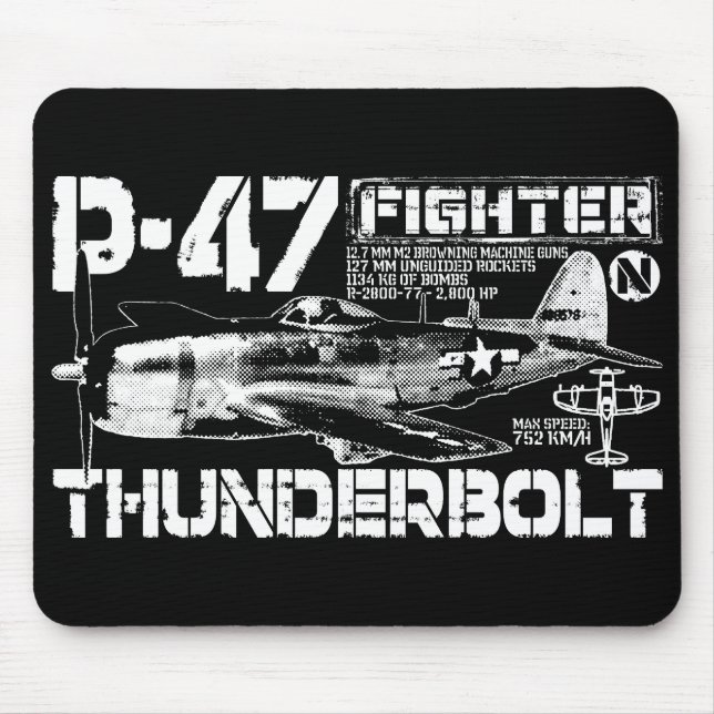 Mousepad P-47 Thunderbolt (Frente)