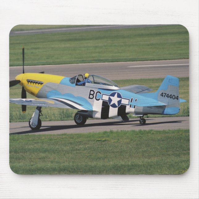Mousepad P-51 norte-americano D que brilha Donna no (Frente)