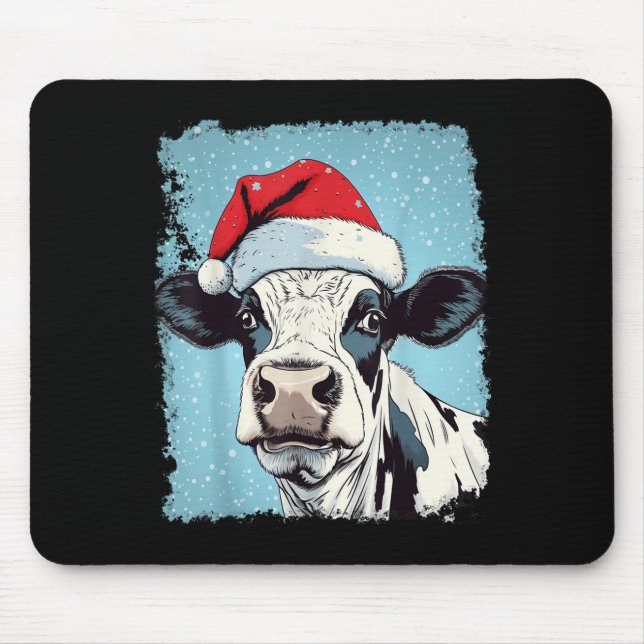 Mousepad P Art Colorful Cow Christmas  (Frente)