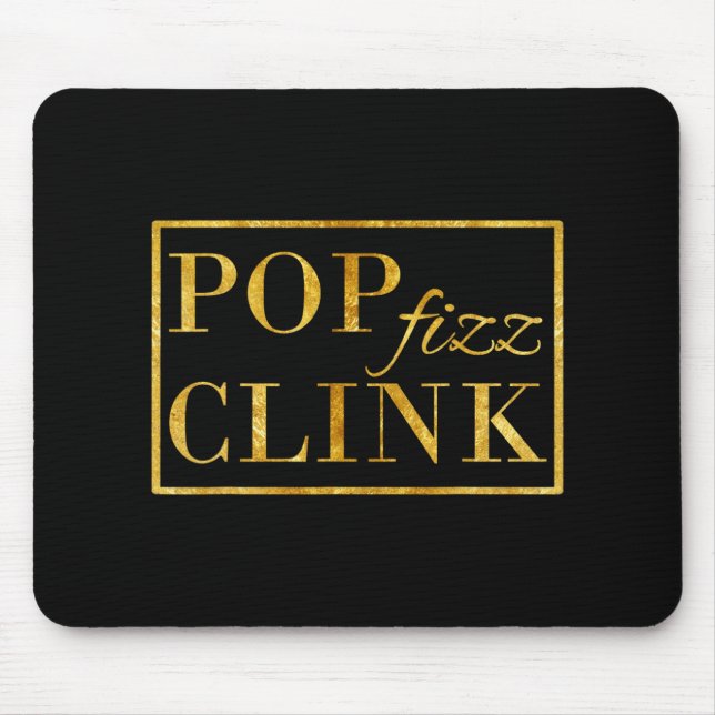 Mousepad P Clink Fizz Drink Happy New Year New Years Eve  (Frente)
