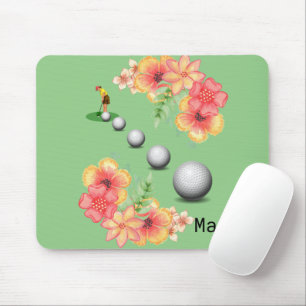 Mousepad Pá de Mouse Floral Golfer Balls! Pad do mouse