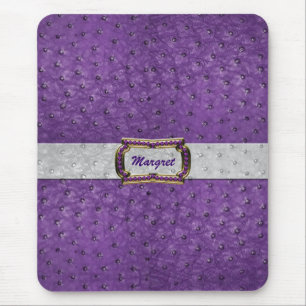 Mousepad Pá de Rato Elegante de Couro Roxo