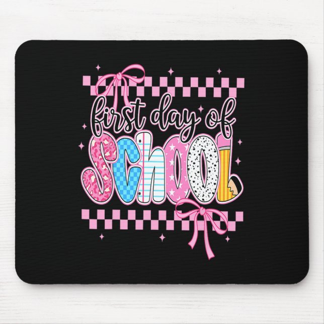 Mousepad Pacote Floral do Primeiro Dia de Aula para Profess (Frente)