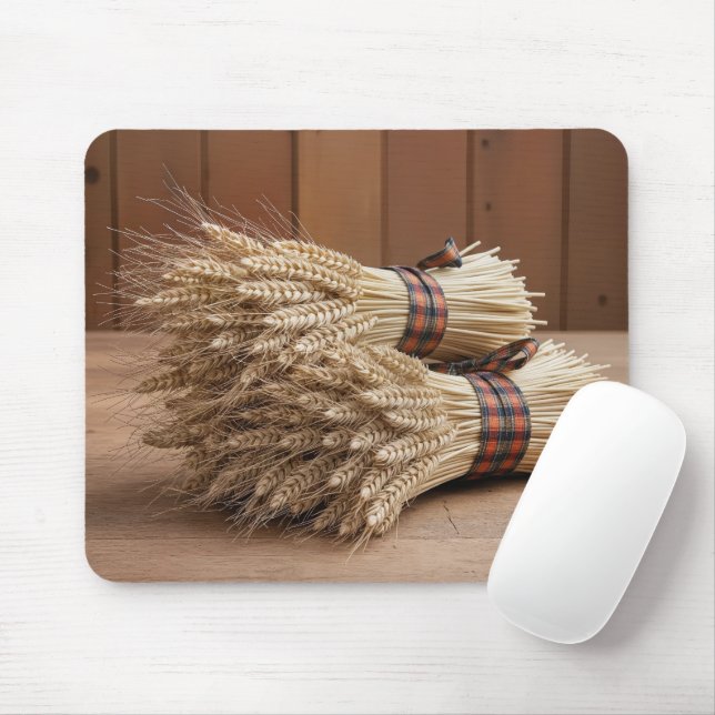 Mousepad Pacotes de Trigo na Madeira (Com mouse)
