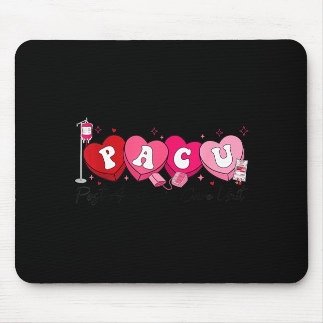 Mousepad Pacu Nurse Valentine's Day St Anesthesia Care Unit (Frente)