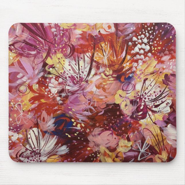 Mousepad Pad 1 do mouse floral bonito com brilho (Frente)