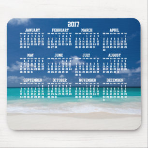 Mousepad Pad Beach do Mouse Calendar 2017 com Calendário An