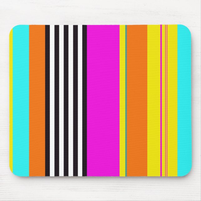 Mousepad Pad Colorida do Rato Stripes (Frente)
