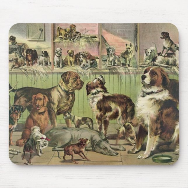 Mousepad Pad de Mouse Amigos de Furto Cachorros Amantes (Frente)