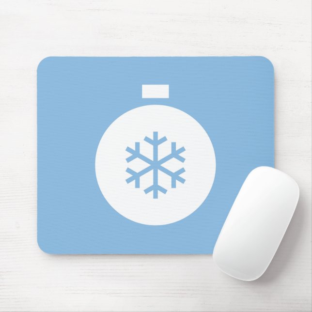 Mousepad Pad de Mouse Azul da Bola de Natal (Com mouse)