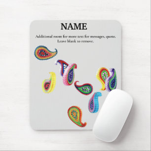 Mousepad Pad de Mouse Colorido de Paisleys Enchidos Persona