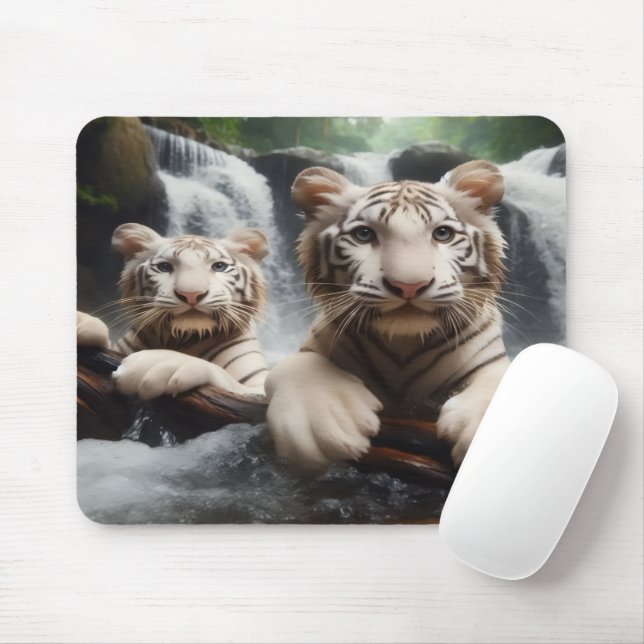 Mousepad Pad de Mouse com Cubos de Tigre Molhados (Com mouse)