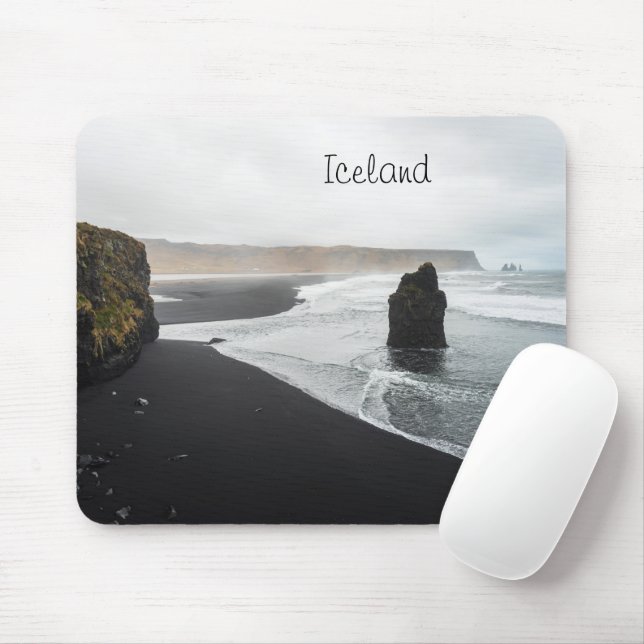 Mousepad Pad de mouse da Islândia da praia negra incrível (Com mouse)