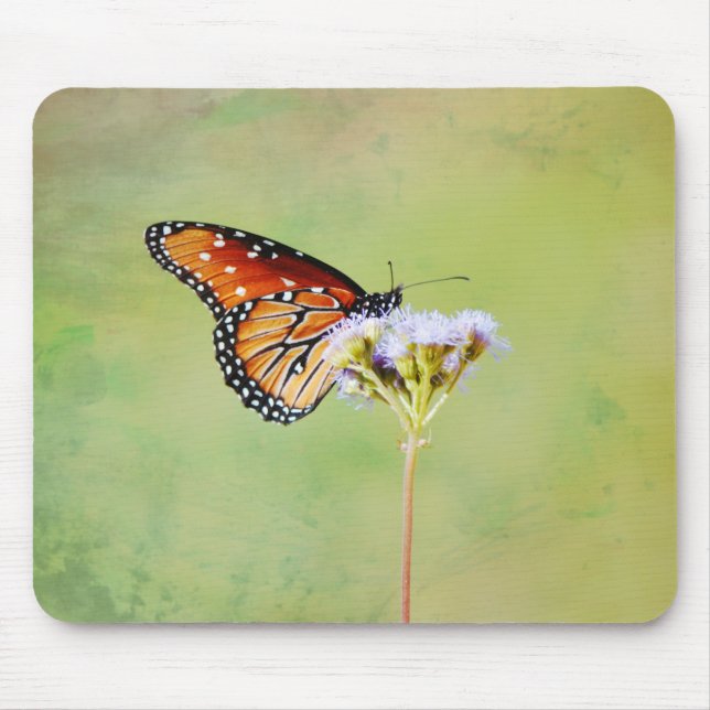 Mousepad Pad de Mouse de Arte de Flor Selvagem Monarca (Frente)