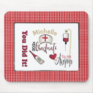 Mousepad Pad de Mouse de Graduação de Enfermagem com Pres