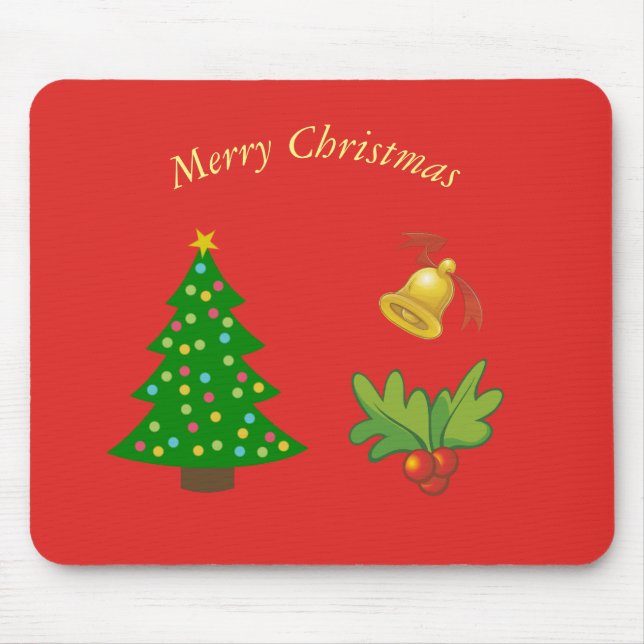 Mousepad Pad de Mouse de Natal Vermelho (Frente)