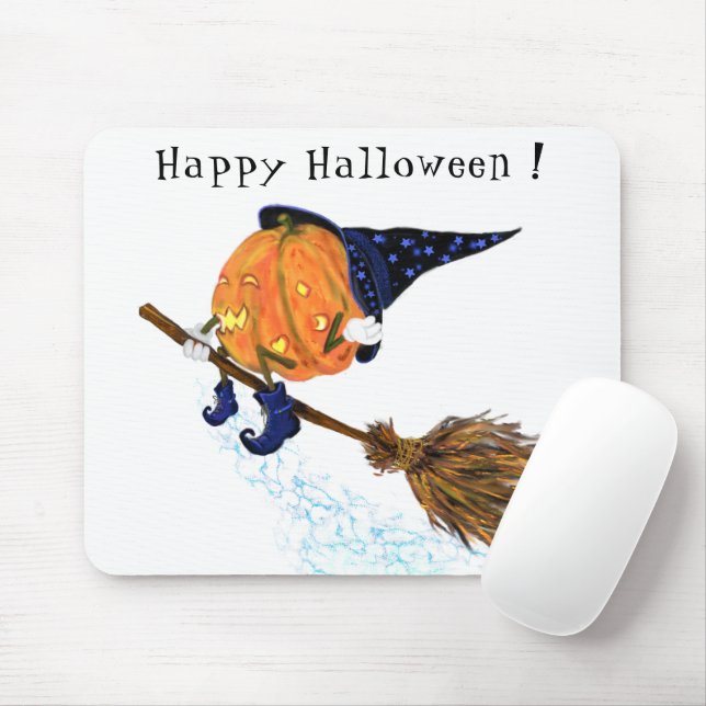 Mousepad Pad de Mouse de Pumpkin de Bruxas do Halloween (Com mouse)