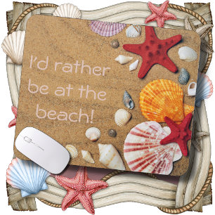 Mousepad PAD DE MOUSE - Eu Preferencialmente na praia