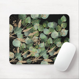 Mousepad Pad de Mouse EUCALYPTUS THREAD DOURADO NEGRO