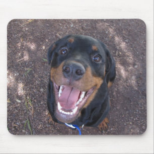 Mousepad Pad de Mouse Feliz Rottweiler