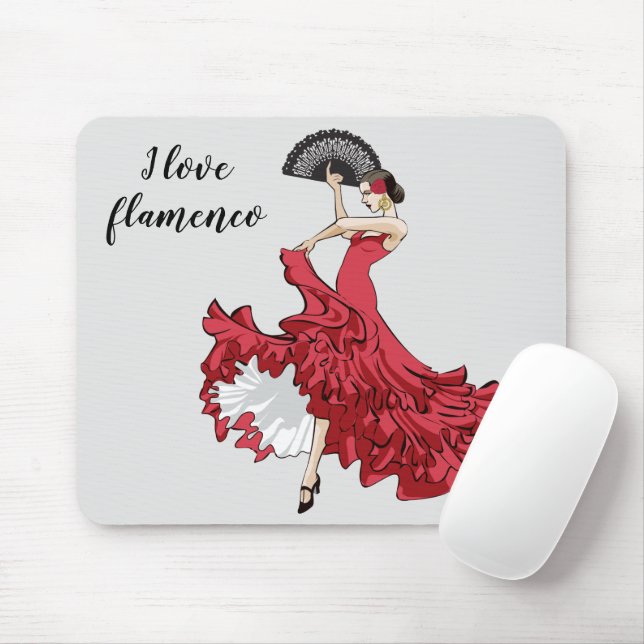 Mousepad Pad de Mouse Flamenco Personalizado (Com mouse)