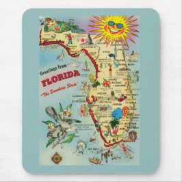 Mousepad Pad de Mouse Flórida Map