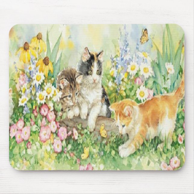 Mousepad Pad de Mouse Gatinhos Frescos (Frente)