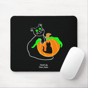 Mousepad Pad de Mouse Gato Pumpkin Preto