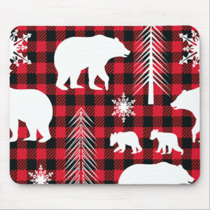 Mousepad Pad de Mouse Padrão do Urso de Natal