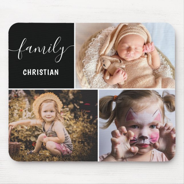 Mousepad Pad de Mouse Personalizado de Colagem de Fotografi (Frente)