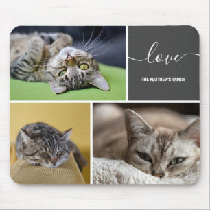 Mousepad Pad de Mouse Personalizado de Colagem de Três Fot