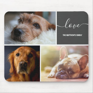 Mousepad Pad de Mouse Personalizado de Colagem de Três Fot