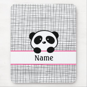 Mousepad Pad de Mouse Personalizado de Urso Panda Rosa Quen