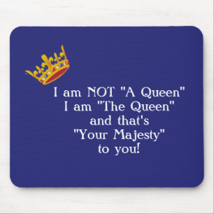 Mousepad Pad de Mouse Rainha Engraçado - Marinho