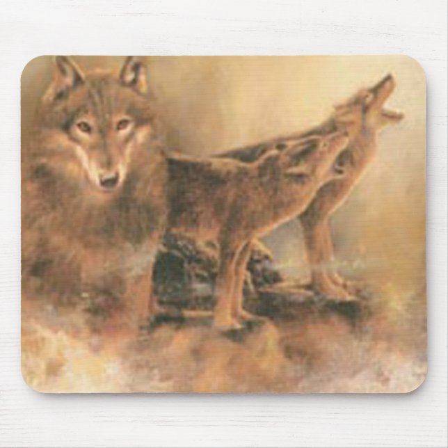 Mousepad Pad de Mouse Selvagem de Lobos (Frente)