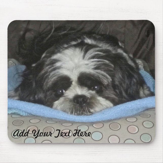 Mousepad Pad de Mouse Shih Tzu Puppy Adorável para Personal (Frente)