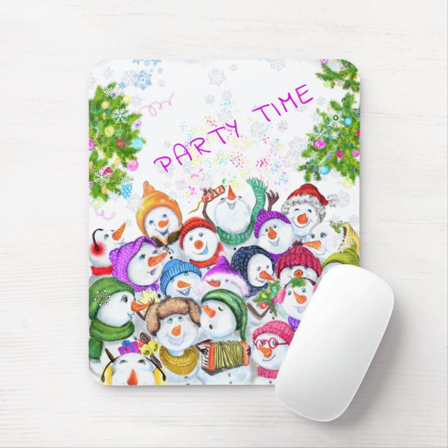 Mousepad Pad de Mouse Snowmans de Natal (Com mouse)