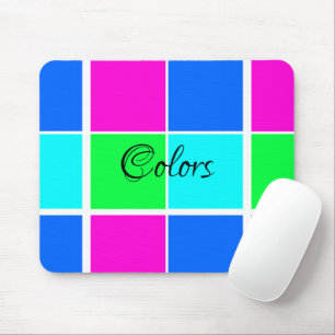 Mousepad Pad de Mouse Verde Cor Azul Rosa!